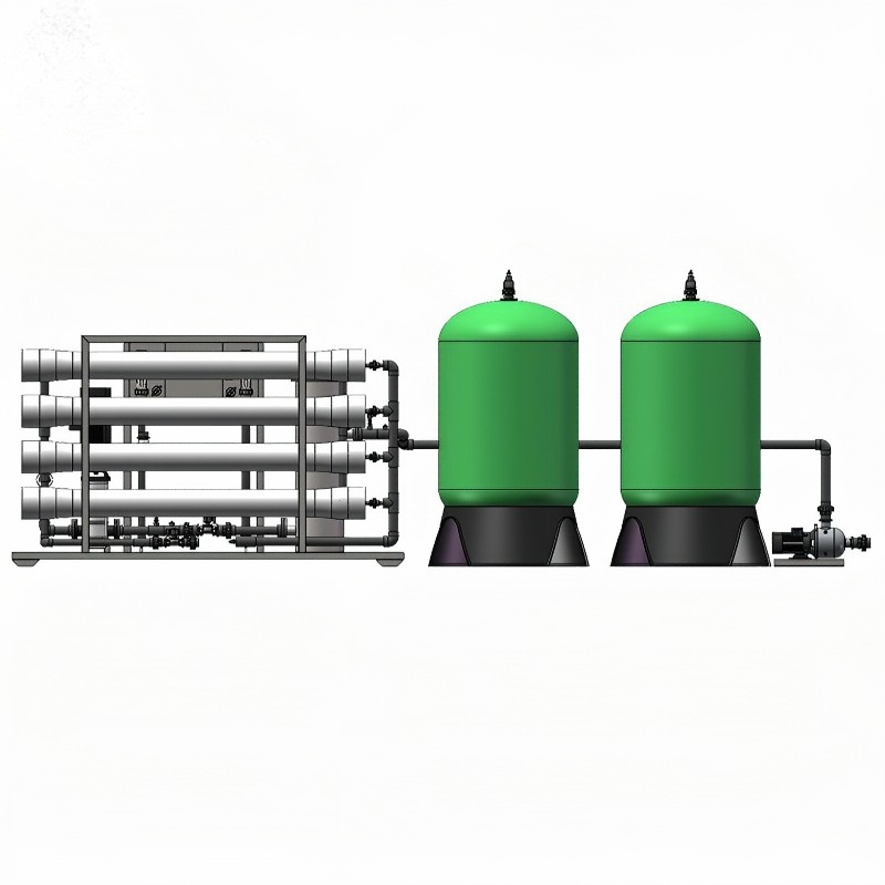 Food & Beverage Factory 8 m³ LPH Reverse Osmosis Filtration Water Filter System Industrial Water Purifier